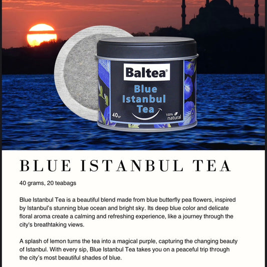 Baltea Blue Istanbul Tea 40g（20TB）｜バタフライピーの青いハーブティー